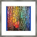 Rainbow Of Pastel Chalk Framed Print