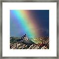 Rainbow Over La Muela Del Diablo Framed Print