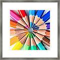 Rainbow Colored Pencils Framed Print