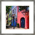 Rainbow Row Charleston Framed Print
