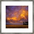 Rainbow Sunset - Nebraska Framed Print