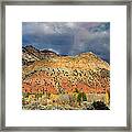 Rainbow Touching The Mountain Framed Print