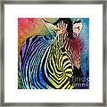 Rainbow Zebra Framed Print