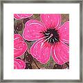 Rainey Day Pink Hibiscus Framed Print