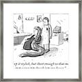 Rapunzel Sits In A Barber's Chair Framed Print