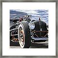 Rat Rod On Route 66 2 Panoramic Framed Print