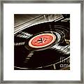 Record On Turntable Framed Print