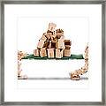 Recycling Boxes By Box Characters And Stretcher Framed Print