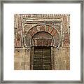 Red And Gold Doorway Of The Mezquita Framed Print