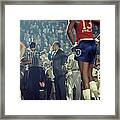 Red Auerbach Talks With Ref Framed Print