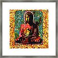 Red Buddha Framed Print