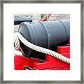 Red Canon At Fort Mchenry Framed Print