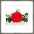 Red Christmas Bauble Framed Print
