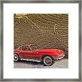 Red Corvette Framed Print