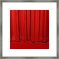 Red Curtain Framed Print