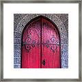 Red Door Framed Print