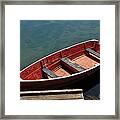 Red Dory Fishing Boat Framed Print