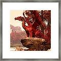 Red Dragon In Autumn Framed Print