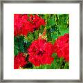 Red Flowers Impressionism Framed Print