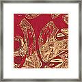 Red Geranium Abstract Framed Print