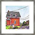 Red House Bass Harbor Framed Print