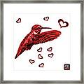 Red Hummingbird - 2055 F S M Framed Print