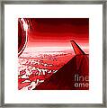 Red Jet Pop Art Plane Framed Print