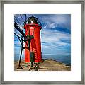Red Lighthouse Framed Print