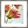 Red Orange Flowers Framed Print