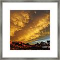Red Rock Coulee Sunset Framed Print