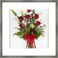 Red Roses And Lilly 8048.02 Framed Print