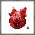 Red Siberian Husky Mix Dog Pop Art - 5060 Wb Framed Print