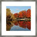 Red Trees Double Framed Print