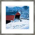 Red Vermont Covered Bridge Framed Print