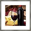 Red Wine And Cheese Framed Print