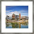 Reflecting On New Town Framed Print