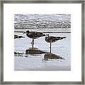 Reflection At The Beach Framed Print