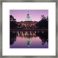 Reflection Of A Government Building Framed Print