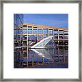 Reflections At The Library Framed Print