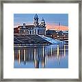 Reflections In The Susquehanna River At Lock Haven Framed Print