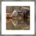 Reflections Of Mabry Mill Framed Print