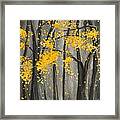Rejuvenating Elements- Yellow And Gray Art Framed Print