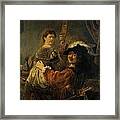 Rembrandt And Saskia In The Parable Of The Prodigal Son Framed Print