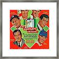 Retro Cigarettes Marketing Ads Pro Athletes Framed Print