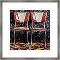 Retro Red Chairs Framed Print