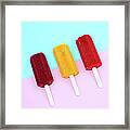 Retro Summer Fun Ice Lollies Design Framed Print