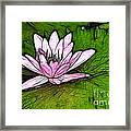 Retro Water Lilly Framed Print