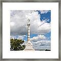 Revolutionary War Monument At Yorktown Framed Print