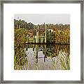 Rice Field Trunks In The Fall Framed Print