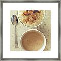 Rice Pudding And Coffee Framed Print